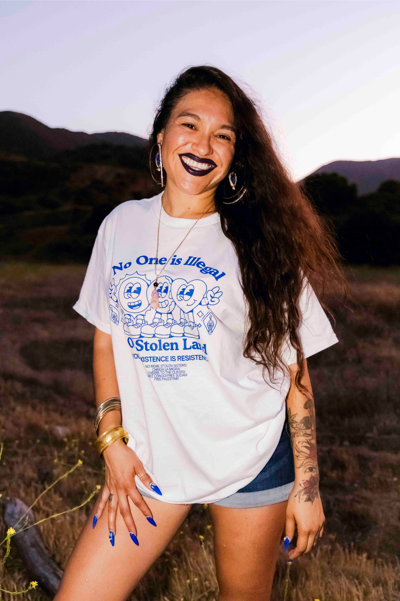 "No one is Illegal on Stolen Land" T-Shirt